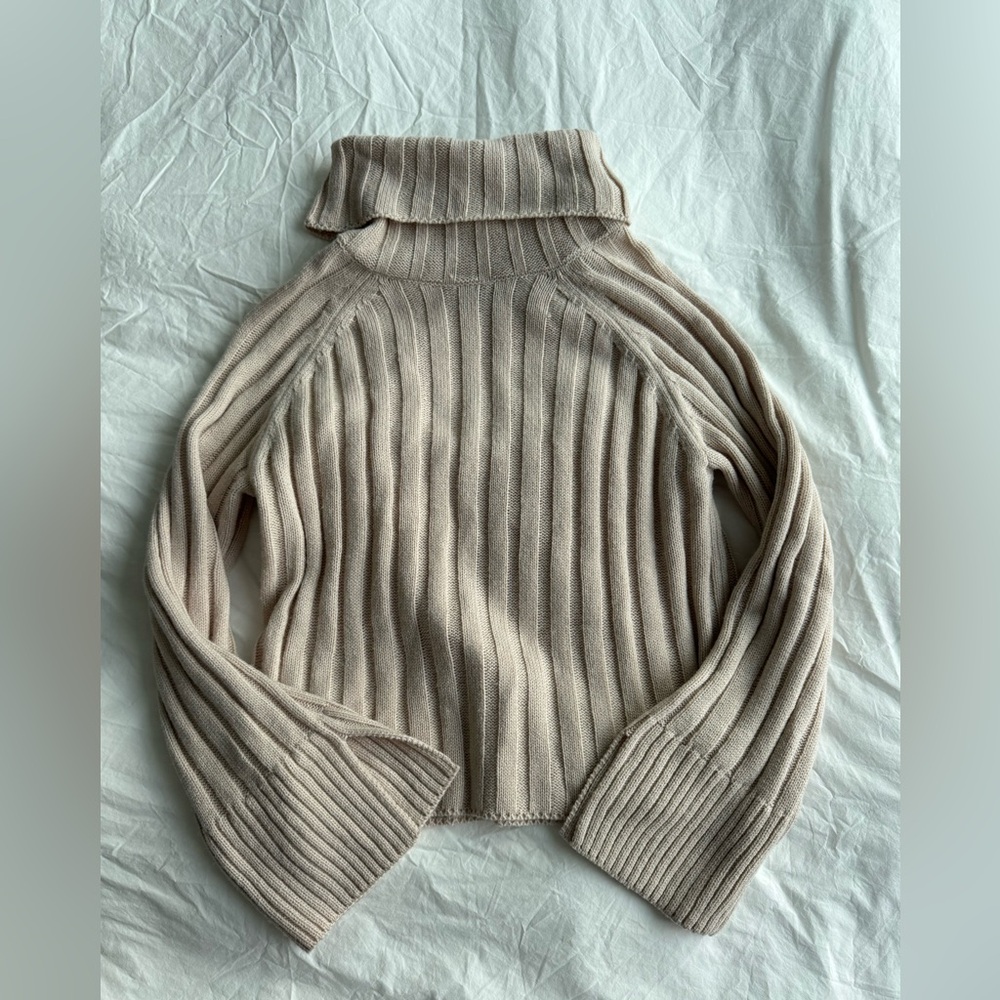 Sanctuary It's Cold Outside Ribbed Cowl Neck Sweater S